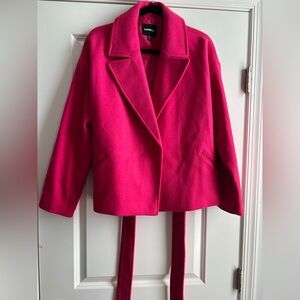 Express Fuchsia Pea Coat